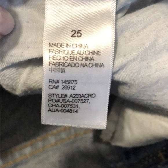 Amuse Society button fly distressed shorts size 25 - Picture 7 of 11